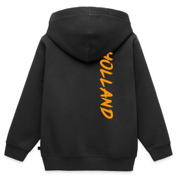 Holland - Kinder Premium Organic Zip Hoodie - Schwarz - Hinten - AI Model Kid Male (0cm)