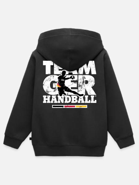 HANDBALL EM TEAM GERMANY - Kinder Premium Organic Zip Hoodie - Schwarz