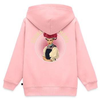 Blackwaldmädel Barbara - Sweat Premium à capuche zippé enfant bio - rose - Dos - AI Model Kid Female (0cm)