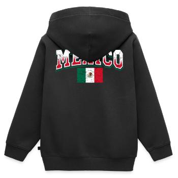 Mexiko - Kinder Premium Organic Zip Hoodie - Schwarz - Hinten - AI Model Kid Male (0cm)