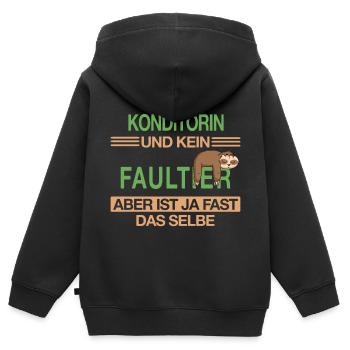 Konditorin Konditorei Kuchen Torte Beruf Spruch - Kinder Premium Organic Zip Hoodie - Schwarz - Hinten - AI Model Kid Male (0cm)
