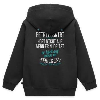 Betriebswirt Kaufmann BWL Beruf Arbeit Spruch - Kinder Premium Organic Zip Hoodie - Schwarz - Hinten - AI Model Kid Male (0cm)