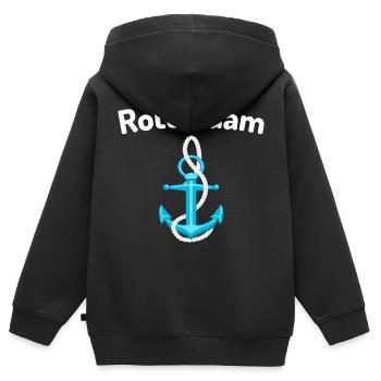 Rotterdam - Sweat Premium à capuche zippé enfant bio - noir - Dos - AI Model Kid Male (0cm)