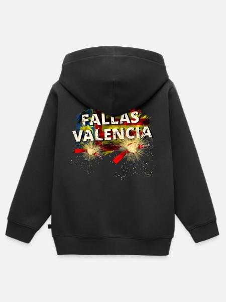 Fallas de Valencia - Kinder Premium Organic Zip Hoodie - Schwarz