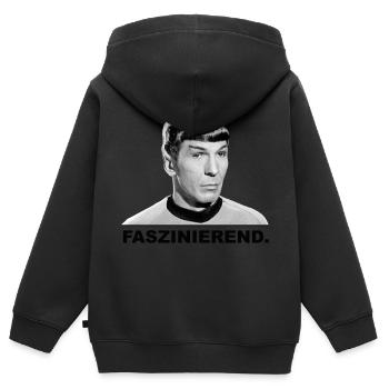 Star Trek Spock Faszinierend - Kinder Premium Organic Zip Hoodie - Schwarz - Hinten - AI Model Kid Male (0cm)
