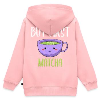 Asiatisches Japanischer Tee Matcha Tea I Geschenk - Kinder Premium Organic Zip Hoodie - Rosa - Hinten - AI Model Kid Female (0cm)