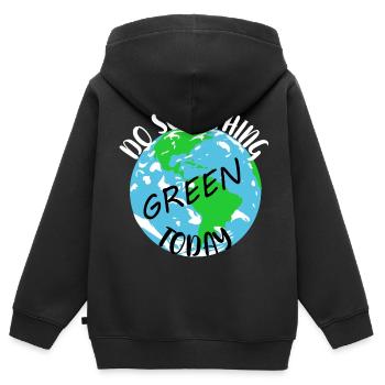 Naturschutz Klima Naturschützer Meer - Kinder Premium Organic Zip Hoodie - Schwarz - Hinten - AI Model Kid Male (0cm)