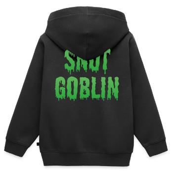 Snot Goblin - Kids Premium Organic Zip-up Hoodie - black - Back - AI Model Kid Male (0cm)