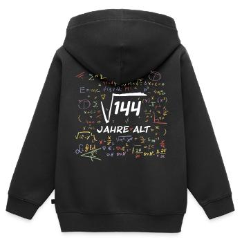 Mathe - Geburtstag - 12 Jahre - Kinder Premium Organic Zip Hoodie - Schwarz - Hinten - AI Model Kid Male (0cm)
