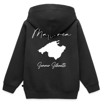 Majorque - Sweat Premium à capuche zippé enfant bio - noir - Dos - AI Model Kid Male (0cm)