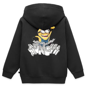 Minions Mit Banane Mein Lieblingsfach Ist Mittag - Kinder Premium Organic Zip Hoodie - Schwarz - Hinten - AI Model Kid Male (0cm)