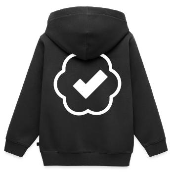 Haken Emoji Skizze Zeichnung - Kinder Premium Organic Zip Hoodie - Schwarz - Hinten - AI Model Kid Male (0cm)