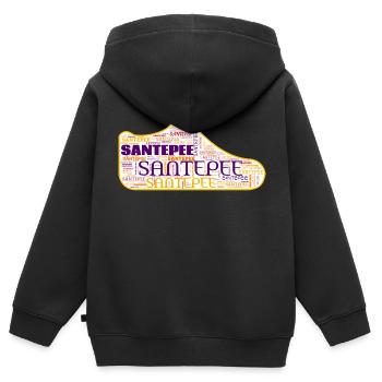 Santepee Sneaker Thema - Kinder Premium Organic Zip Hoodie - Schwarz - Hinten - AI Model Kid Male (0cm)