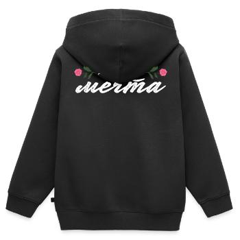 "девочка мечта" Schrift - Kinder Premium Organic Zip Hoodie - Schwarz - Hinten - AI Model Kid Male (0cm)