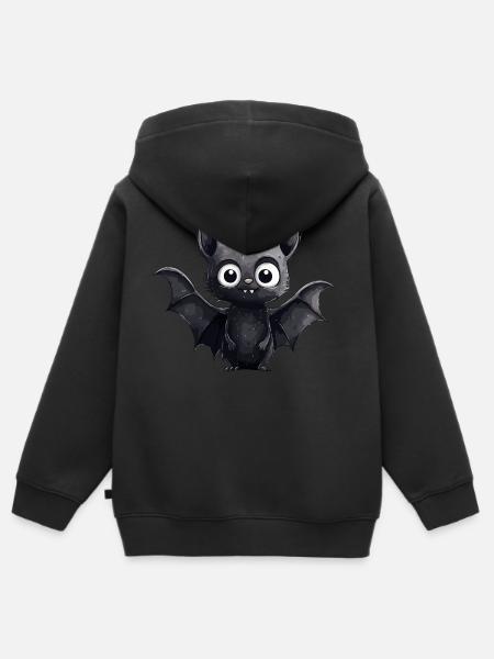 Lustiges Fledermaus Design - Kinder Premium Organic Zip Hoodie -