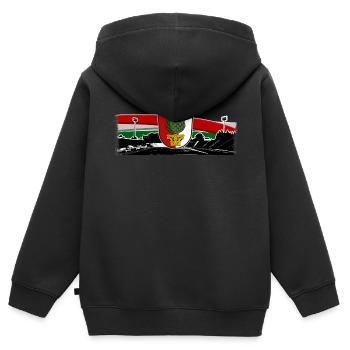 Augsburg Rosenau - Kinder Premium Organic Zip Hoodie - Schwarz - Hinten - AI Model Kid Male (0cm)