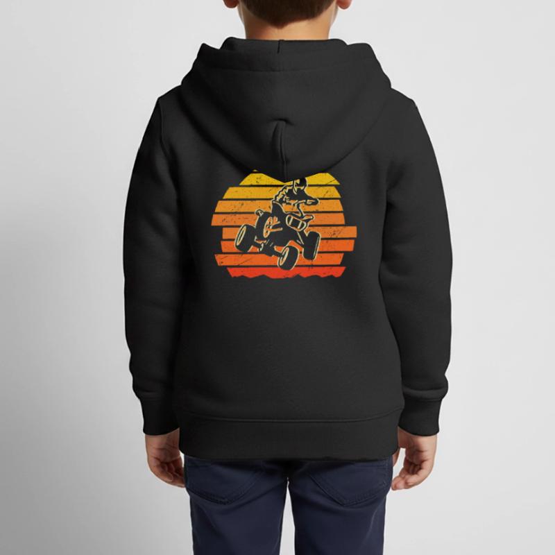 Pilote de VTT Graphique Quad Quad Quad Sweat Premium à capuche zippé enfant bio