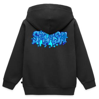 Splash Graffiti Schriftzug - Kinder Premium Organic Zip Hoodie - Schwarz - Hinten - AI Model Kid Male (0cm)
