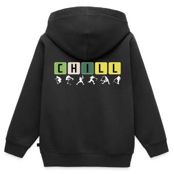 Chill 2 - Sweat Premium à capuche zippé enfant bio - noir - Dos - AI Model Kid Male (0cm)