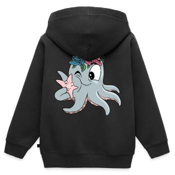 Octopus Starfish Octopus - Kids Premium Organic Zip-up Hoodie - black - Back - AI Model Kid Male (0cm)