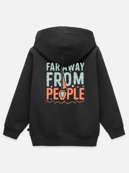 Segelschiff - Kinder Premium Organic Zip Hoodie - Schwarz