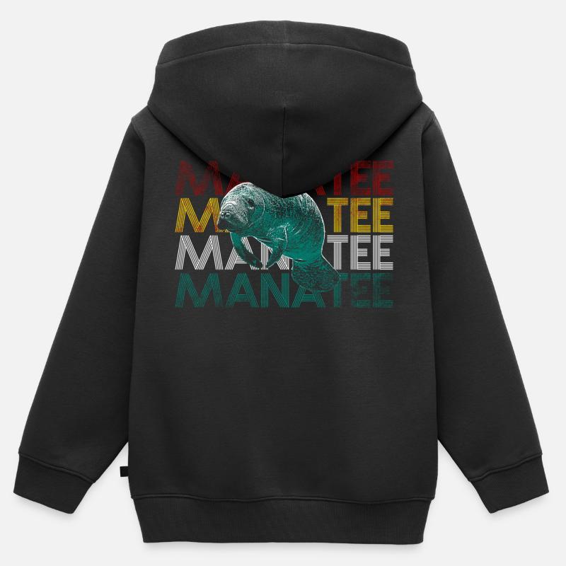 La vaches laitières - Sweat Premium à capuche zippé enfant bio - noir