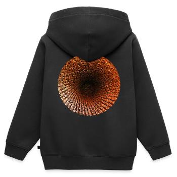 Der Kanon des Terrors - Kinder Premium Organic Zip Hoodie - Schwarz - Hinten - AI Model Kid Male (0cm)