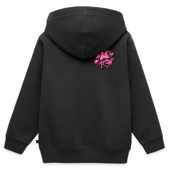 M - Kinder Premium Organic Zip Hoodie - Schwarz - Hinten - AI Model Kid Male (0cm)