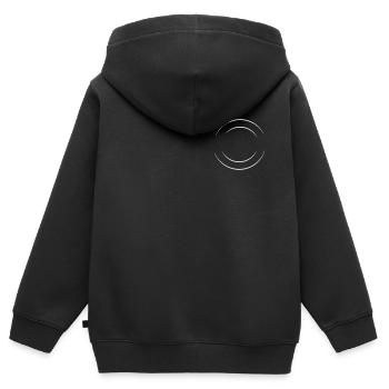 Cercle - Sweat Premium à capuche zippé enfant bio - noir - Dos - AI Model Kid Male (0cm)