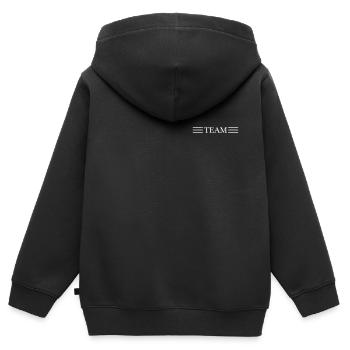 Coup d’équipe - Sweat Premium à capuche zippé enfant bio - noir - Dos - AI Model Kid Male (0cm)