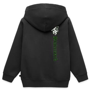 Steiermark - Kinder Premium Organic Zip Hoodie - Schwarz - Hinten - AI Model Kid Male (0cm)