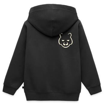 Regard de couguar - Sweat Premium à capuche zippé enfant bio - noir - Dos - AI Model Kid Male (0cm)