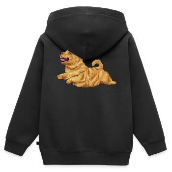 Norfolk Terrier 2 - Kinder Premium Organic Zip Hoodie - Schwarz - Hinten - AI Model Kid Male (0cm)