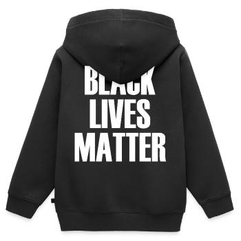 Black Lives Matter - Kinder Premium Organic Zip Hoodie - Schwarz - Hinten - AI Model Kid Male (0cm)