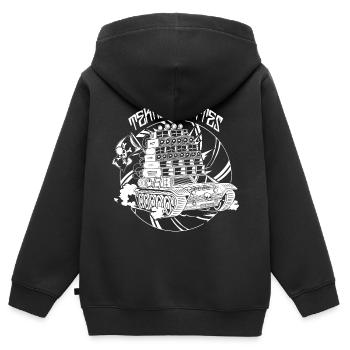 Tekno Nomads Pirate Sound System - Kids Premium Organic Zip-up Hoodie - black - Back - AI Model Kid Male (0cm)
