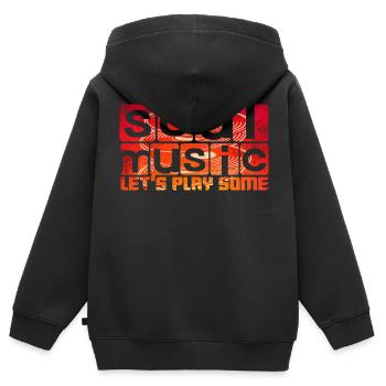 Soul Music - Kids Premium Organic Zip-up Hoodie - black - Back - AI Model Kid Male (0cm)