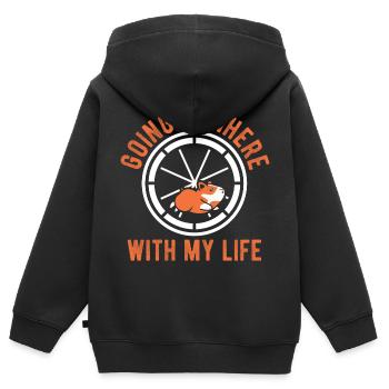 Nagetier Hamster - Kinder Premium Organic Zip Hoodie - Schwarz - Hinten - AI Model Kid Male (0cm)