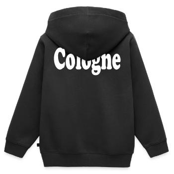 Cologne - Sweat Premium à capuche zippé enfant bio - noir - Dos - AI Model Kid Male (0cm)