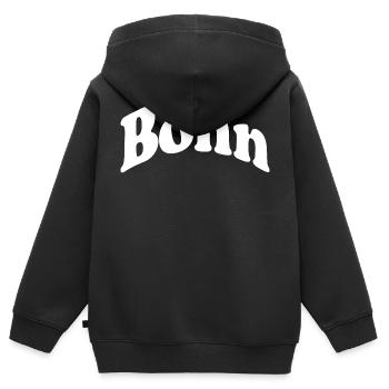 Bonn - Kinder Premium Organic Zip Hoodie - Schwarz - Hinten - AI Model Kid Male (0cm)