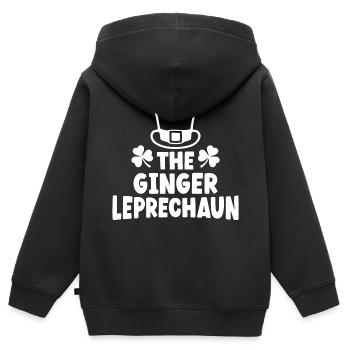 Der Ingwer-Kobold - Kinder Premium Organic Zip Hoodie - Schwarz - Hinten - AI Model Kid Male (0cm)