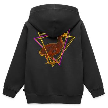 Dodo - extinct flightless bird - Kids Premium Organic Zip-up Hoodie - black - Back - AI Model Kid Male (0cm)