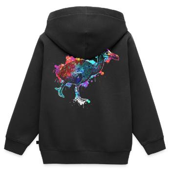 Dodo - extinct flightless bird - Kids Premium Organic Zip-up Hoodie - black - Back - AI Model Kid Male (0cm)