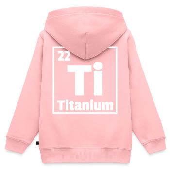 Titanium Ti Periodic Table of Elements - Kinder Premium Organic Zip Hoodie - Rosa - Hinten - AI Model Kid Female (0cm)