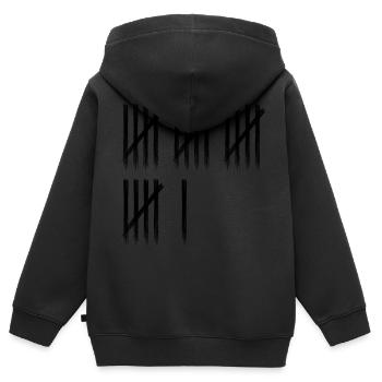 Nombre d’anniversaires 13e anniversaire 13 ans Bday - Sweat Premium à capuche zippé enfant bio - noir - Dos - AI Model Kid Male (0cm)