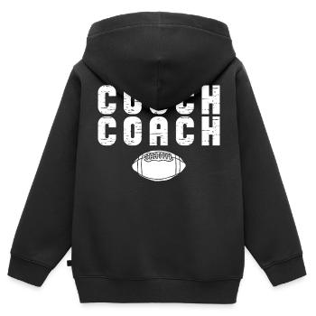 Coach Character Builder Attitude - Kinder Premium Organic Zip Hoodie - Schwarz - Hinten - AI Model Kid Male (0cm)