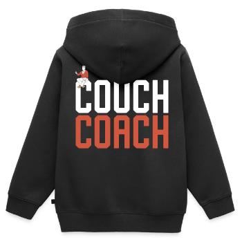 Coach Character Builder Attitude - Kinder Premium Organic Zip Hoodie - Schwarz - Hinten - AI Model Kid Male (0cm)