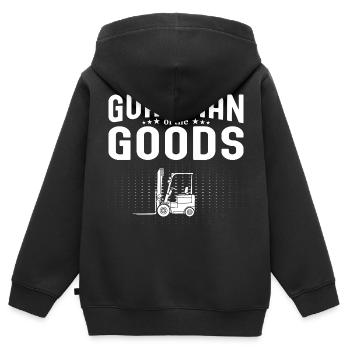 Forklift Operator Funny Gag Joke Forklift - Kinder Premium Organic Zip Hoodie - Schwarz - Hinten - AI Model Kid Male (0cm)