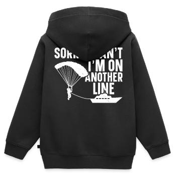 Équipement de parachute ascensionnel Jouets de parakite Parachute ascensionnel - Sweat Premium à capuche zippé enfant bio - noir - Dos - AI Model Kid Male (0cm)