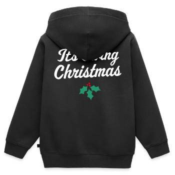 Es ist das Schenken von Weihnachten - Kinder Premium Organic Zip Hoodie - Schwarz - Hinten - AI Model Kid Male (0cm)