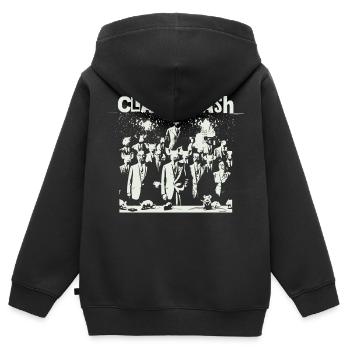 Le choc des classes rebelles résiste à la résistance - Sweat Premium à capuche zippé enfant bio - noir - Dos - AI Model Kid Male (0cm)